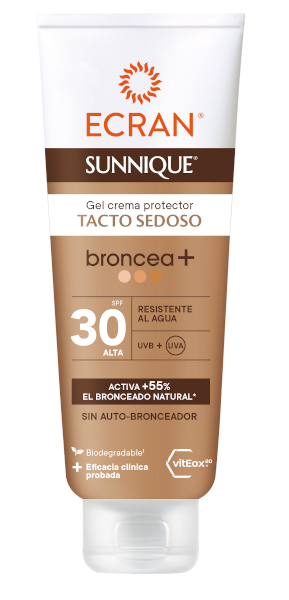 Ecran Sunnique Broncea+ Gel Crema SPF30 250ml