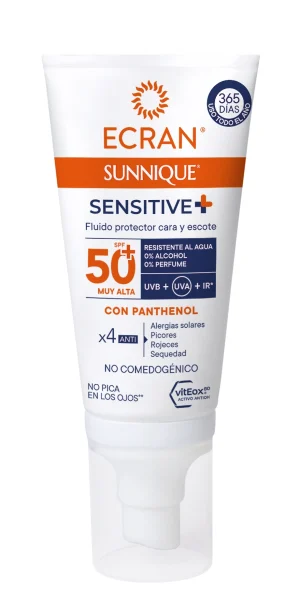 480237 Ecran Sunnique Sensitive Cara y Escote 50ml 480237 Ecran Sunnique Sensitive Cara y Escote 50ml